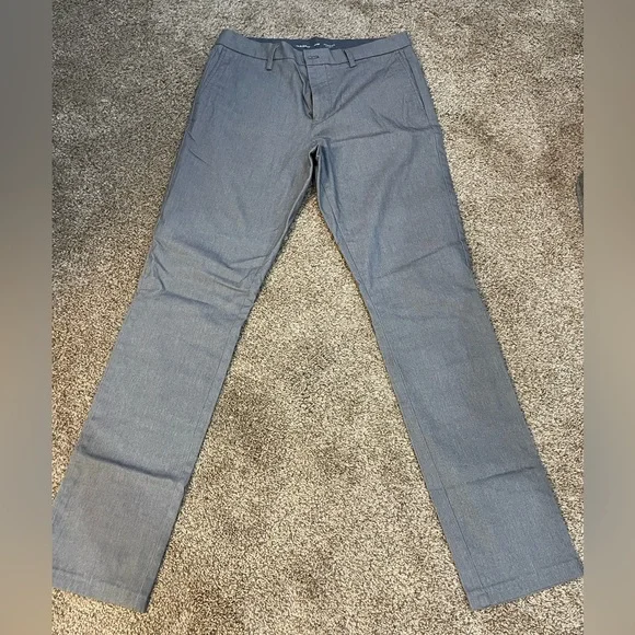 slim fit dress slacks Slim Fit Double Cloth 5-Pocket Pants – Perry Ellis main image 0